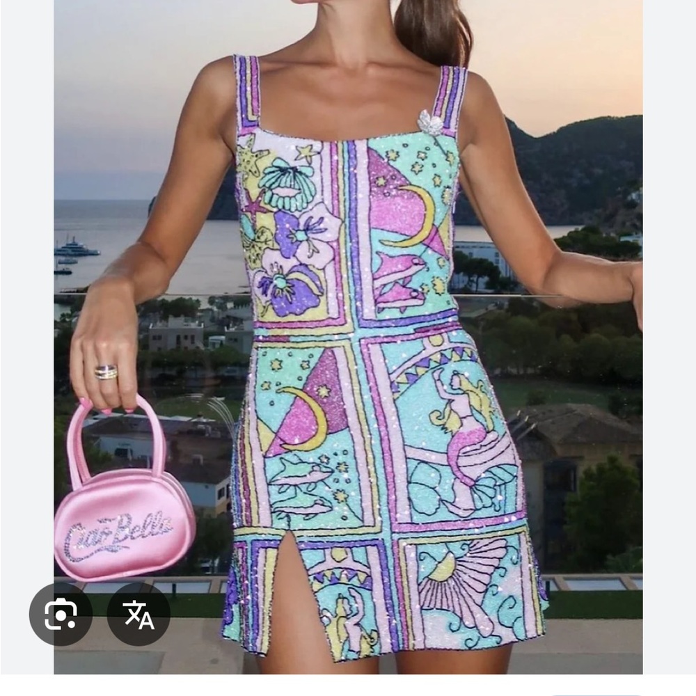 Oceanus Talia Mini Dress Size Small!